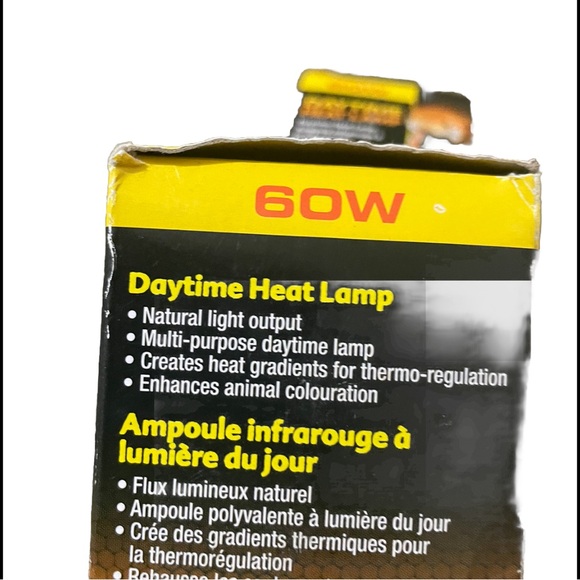 Lot of 2 EXO-TERRA 60w Daytime Heat Lamp Bulbs for Reptiles/ Snakes Terrarium - Picture 3 of 7